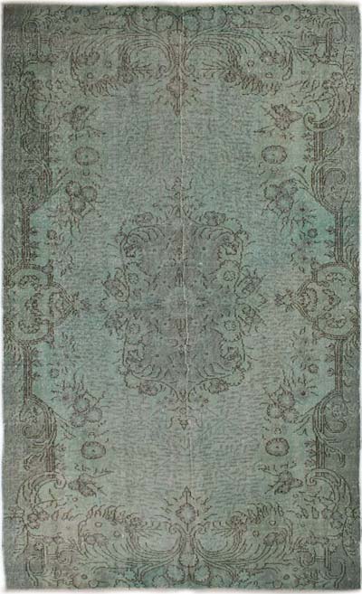 Boyalı El Dokuma Vintage Halı - 163 cm x 273 cm