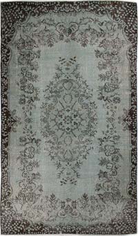 Over-dyed Vintage Hand-Knotted Turkish Rug - 5' 4" x 9' 1" (64" x 109")