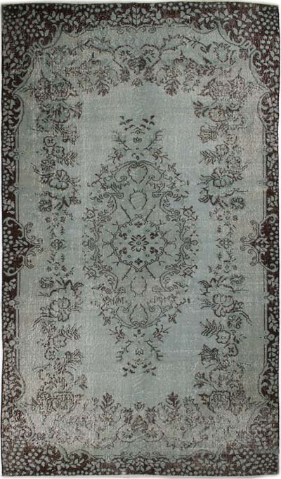 Boyalı El Dokuma Vintage Halı - 162 cm x 278 cm