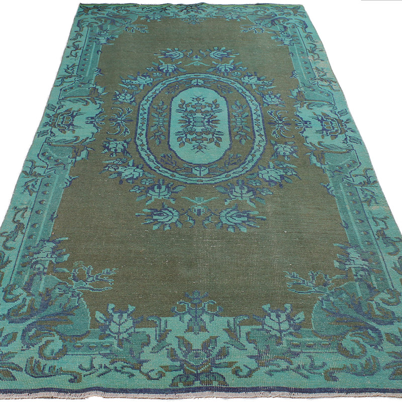 Boyalı El Dokuma Vintage Halı - 136 cm x 270 cm - K0089947