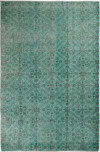Boyalı El Dokuma Vintage Halı - 184 cm x 284 cm