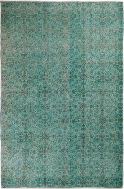 Boyalı El Dokuma Vintage Halı - 184 cm x 284 cm