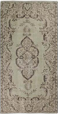 Alfombra Vintage Turca Anudada a Mano - 133 cm x 260 cm