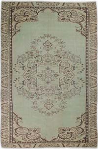 Vintage Turkish Hand-Knotted Rug - 5' 4" x 8' 2" (64" x 98")