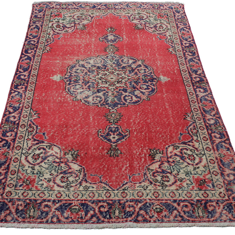 Vintage Turkish Hand-Knotted Rug - 3' 7" x 6' 8" (43" x 80") - K0089954