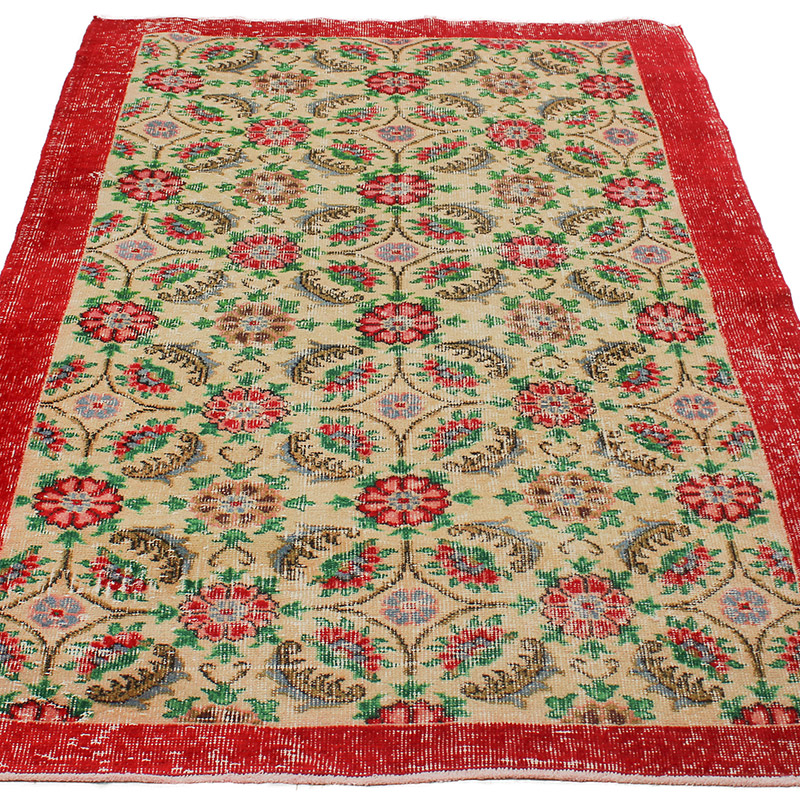 Vintage Turkish Hand-Knotted Rug - 3' 11" x 6' 5" (47" x 77") - K0089960