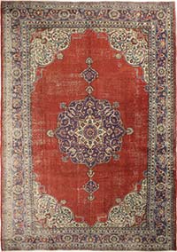 Alfombra Vintage Turca Anudada a Mano - 220 cm x 322 cm
