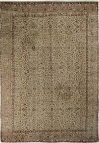 Vintage Turkish Hand-Knotted Rug - 6' 9" x 10'  (81" x 120")
