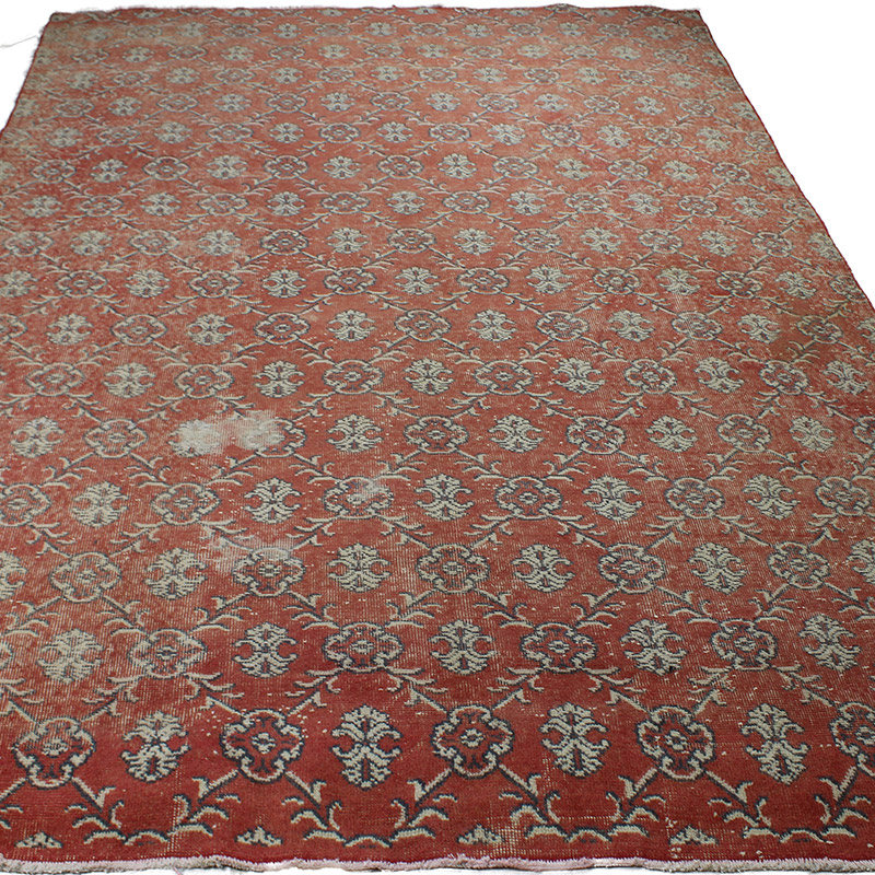 Vintage Turkish Hand-Knotted Rug - 7' 1" x 10' 6" (85" x 126") - K0089967