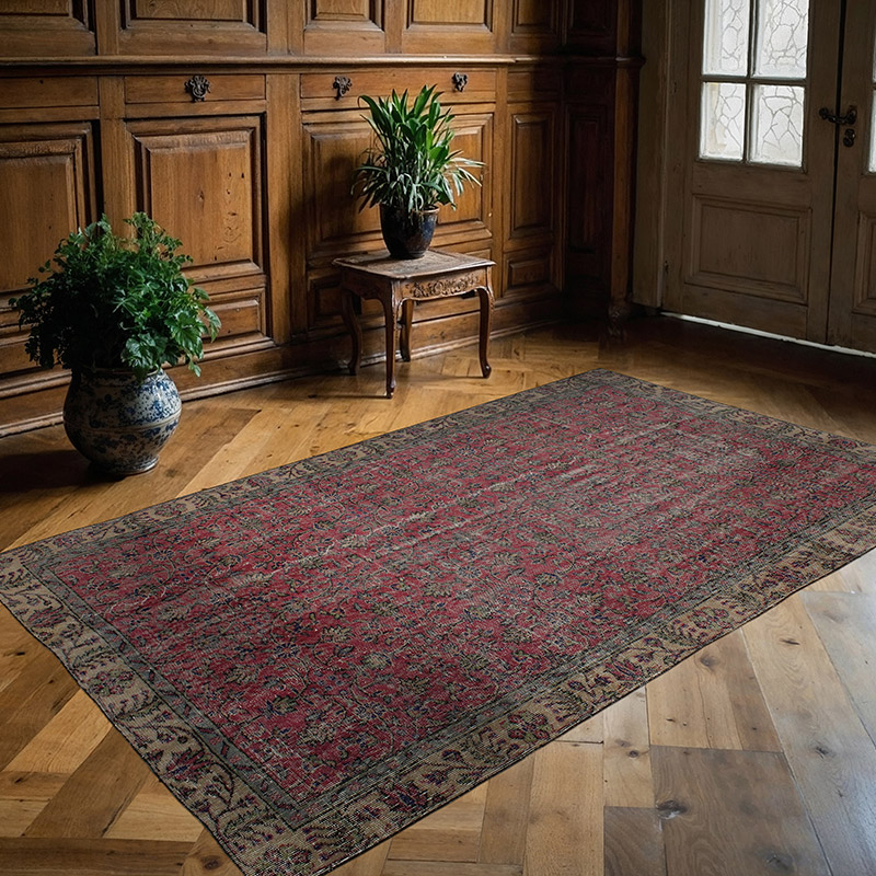 El Dokuma Vintage Halı - 154 cm x 258 cm - K0089969