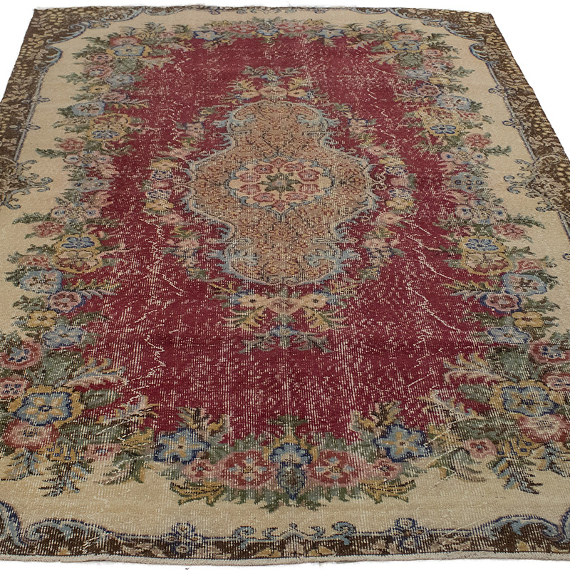 El Dokuma Vintage Halı - 146 cm x 242 cm - K0089970