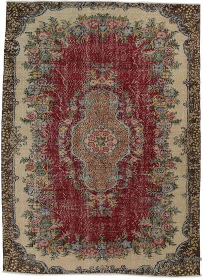 El Dokuma Vintage Halı - 146 cm x 242 cm