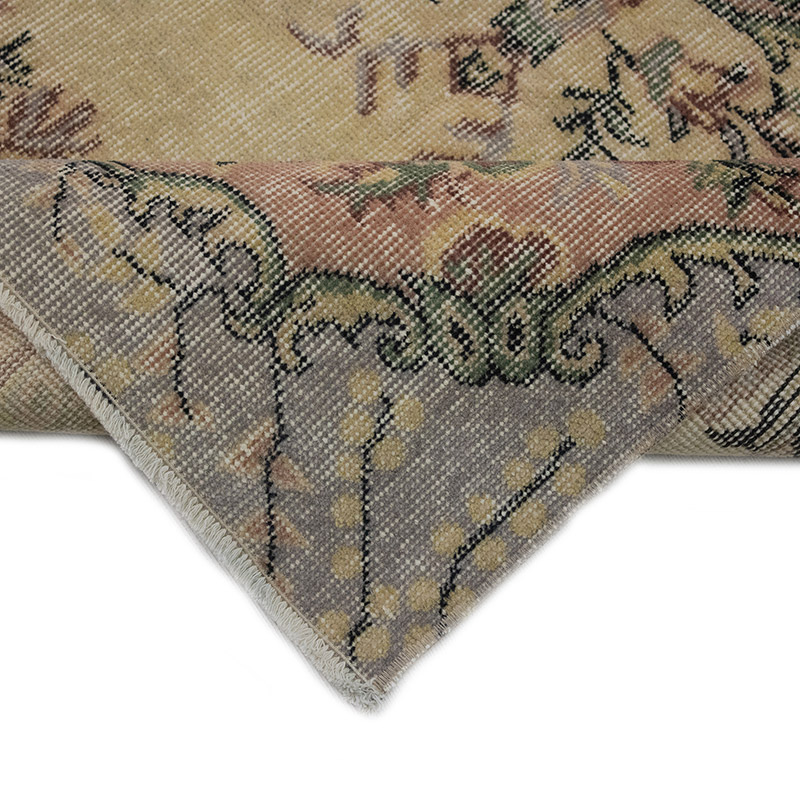 Alfombra Vintage Turca Anudada a Mano - 104 cm x 204 cm - K0089971