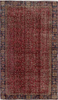 Vintage Turkish Hand-Knotted Rug - 3' 10" x 6' 7" (46" x 79")