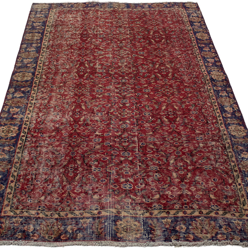 Alfombra Vintage Turca Anudada a Mano - 117 cm x 200 cm - K0089973