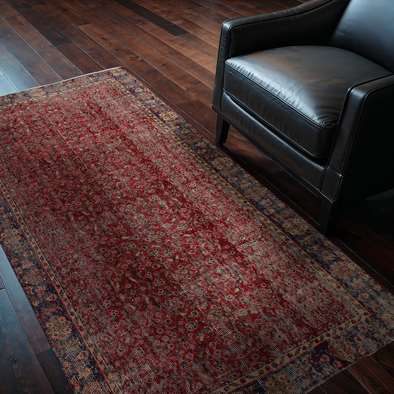 Alfombra Vintage Turca Anudada a Mano - 117 cm x 200 cm - K0089973