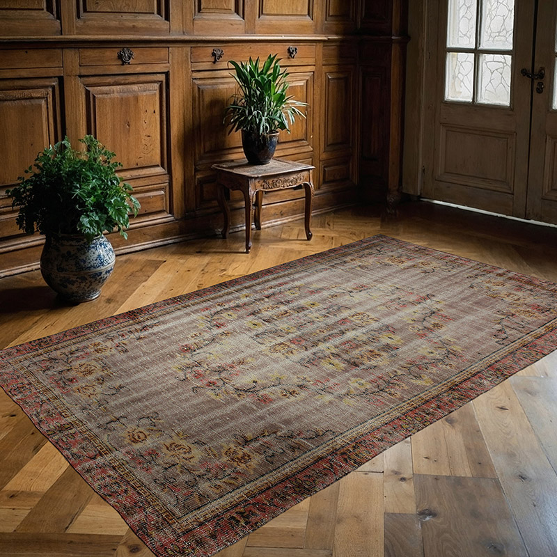 Vintage Turkish Hand-Knotted Rug - 5' 3" x 8' 8" (63" x 104") - K0089974