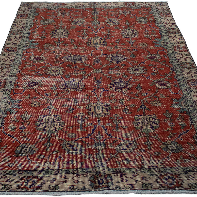 El Dokuma Vintage Halı - 147 cm x 233 cm - K0089975