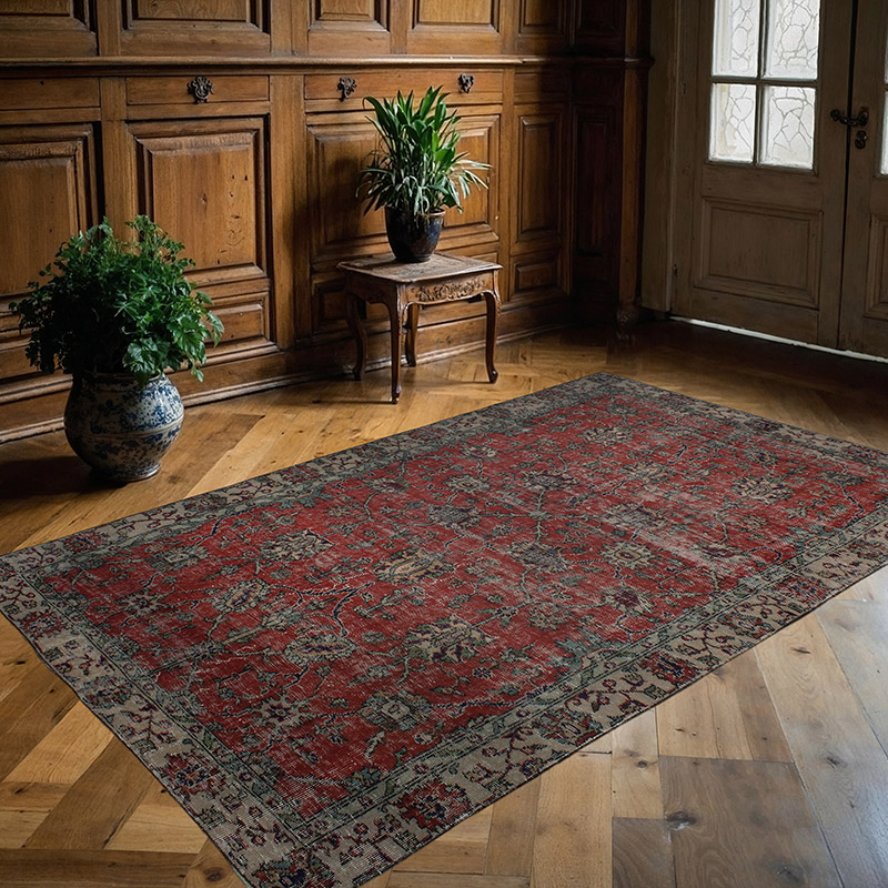 El Dokuma Vintage Halı - 147 cm x 233 cm - K0089975