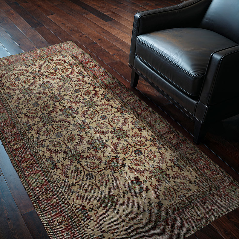 Alfombra Vintage Turca Anudada a Mano - 107 cm x 197 cm - K0089976