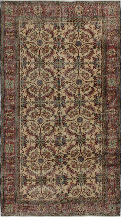 El Dokuma Vintage Halı - 107 cm x 197 cm