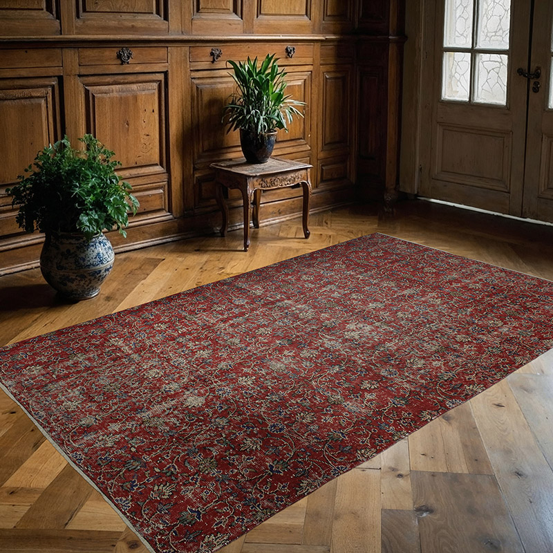 Vintage Turkish Hand-Knotted Rug - 5' 4" x 8' 7" (64" x 103") - K0089978