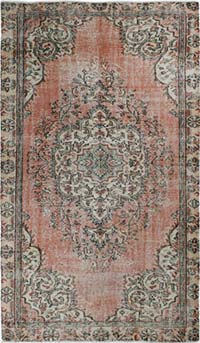 Vintage Turkish Hand-Knotted Rug - 5' 8" x 9' 9" (68" x 117")