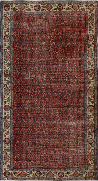 Vintage Turkish Hand-Knotted Rug - 3' 8" x 7'  (44" x 84")