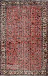 Vintage Turkish Hand-Knotted Rug - 5' 5" x 8' 7" (65" x 103")