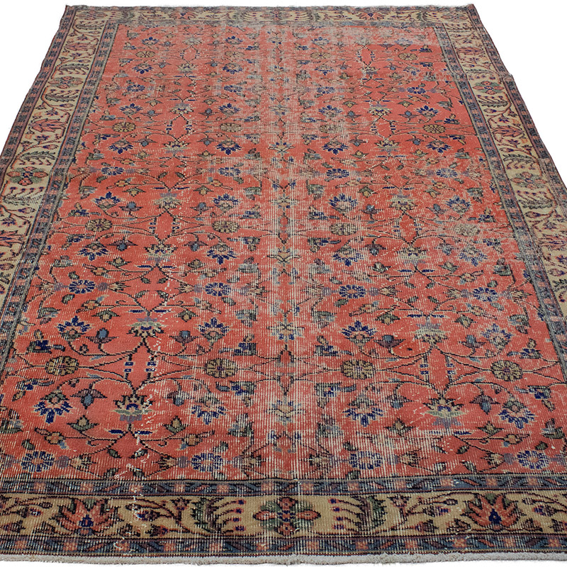 Vintage Turkish Hand-Knotted Rug - 5' 5" x 8' 7" (65" x 103") - K0089987