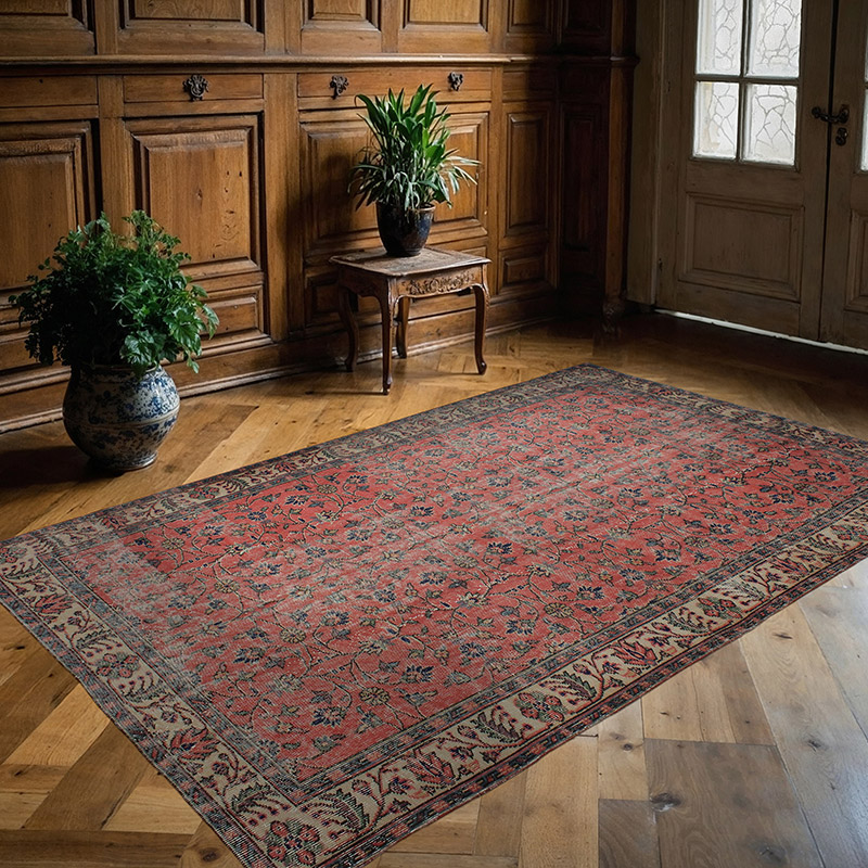 Vintage Turkish Hand-Knotted Rug - 5' 5" x 8' 7" (65" x 103") - K0089987