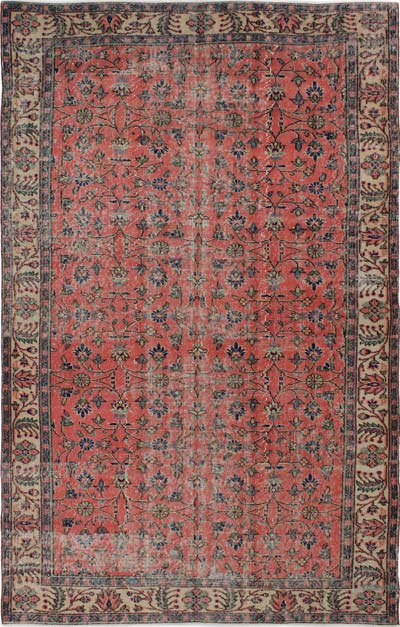 Alfombra Vintage Turca Anudada a Mano - 165 cm x 261 cm