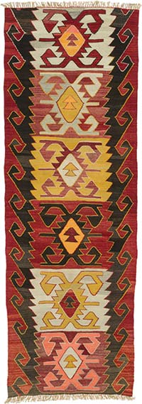 Vintage Konya Kilim Runner - 2' 10" x 8' 3" (34" x 99")