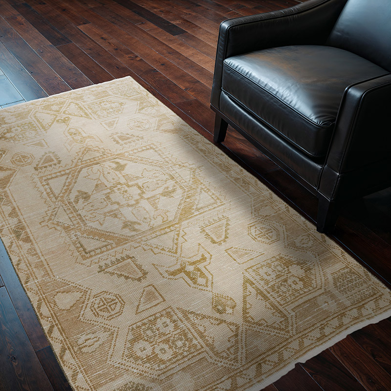 Alfombra Vintage Turca Anudada a Mano - 113 cm x 176 cm - K0090584