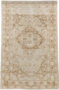 Alfombra Vintage Turca Anudada a Mano - 126 cm x 184 cm