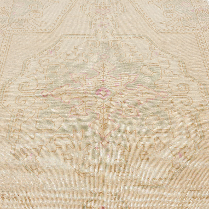 Alfombra Vintage Turca Anudada a Mano - 138 cm x 240 cm - K0090586