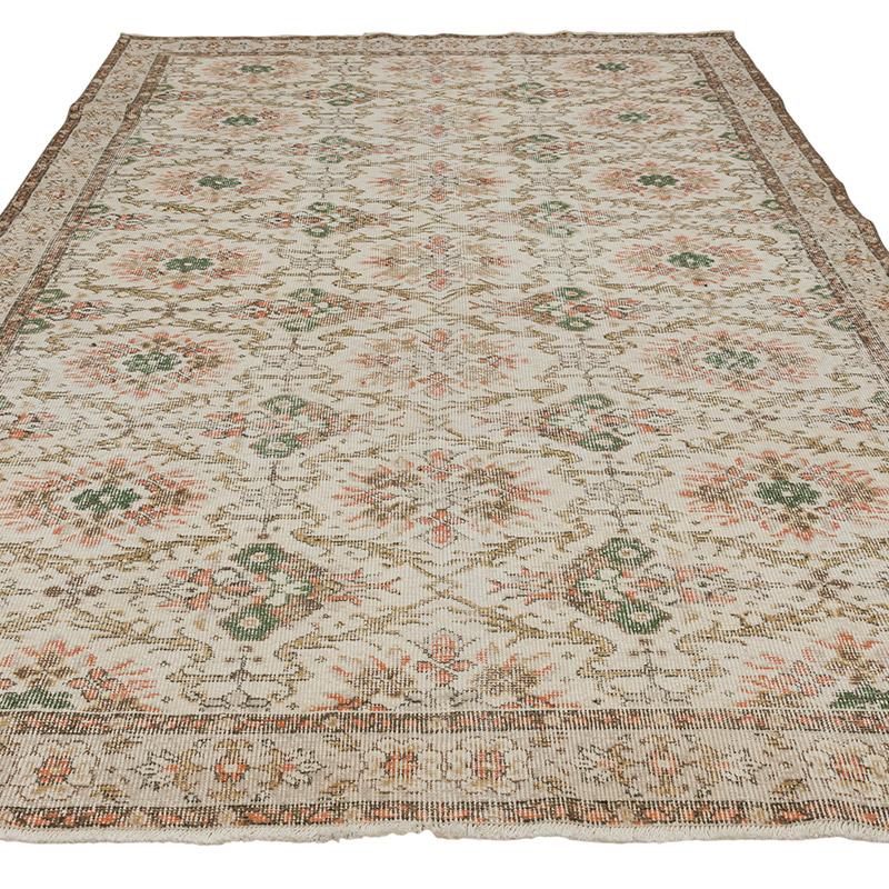 Alfombra Vintage Turca Anudada a Mano - 175 cm x 290 cm - K0090587