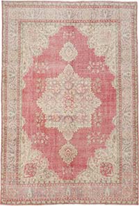 Vintage Turkish Hand-Knotted Rug - 7' 5" x 10'  (89" x 120")