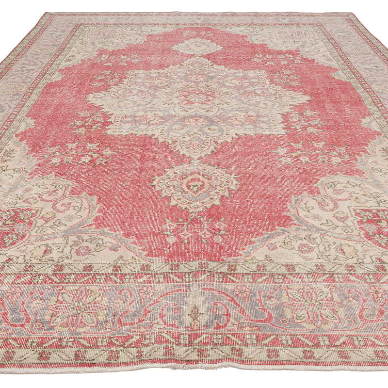 Vintage Turkish Hand-Knotted Rug - 7' 5" x 10'  (89" x 120") - K0090588