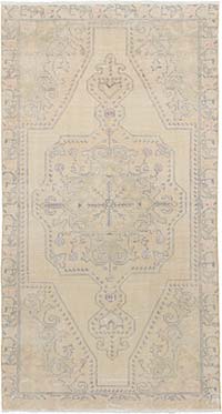 Vintage Turkish Hand-Knotted Rug - 4' 4" x 8'  (52" x 96")