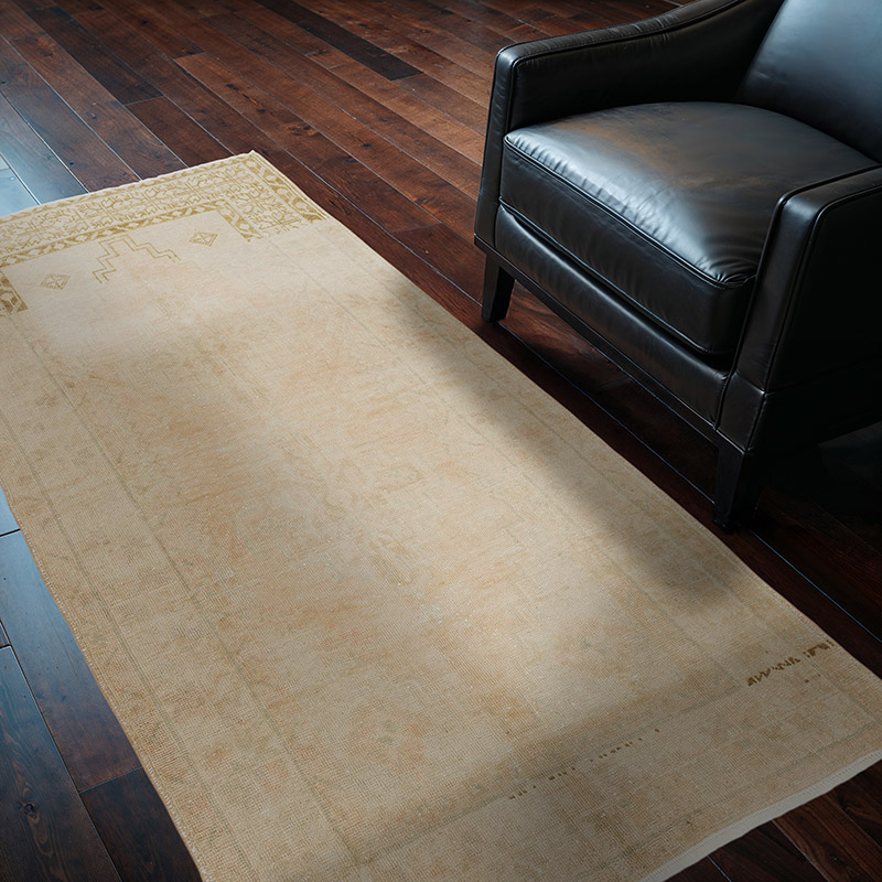 Alfombra Vintage Turca Anudada a Mano - 110 cm x 199 cm - K0090596