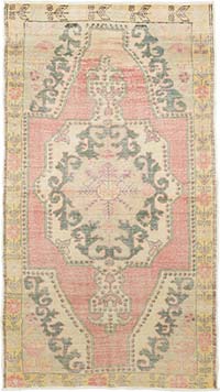Vintage Turkish Hand-Knotted Rug - 4' 4" x 7' 8" (52" x 92")