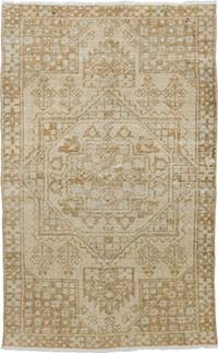 Vintage Turkish Hand-Knotted Rug - 3' 7" x 5' 9" (43" x 69")