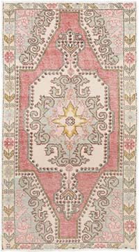 Vintage Turkish Hand-Knotted Rug - 4' 2" x 7' 5" (50" x 89")