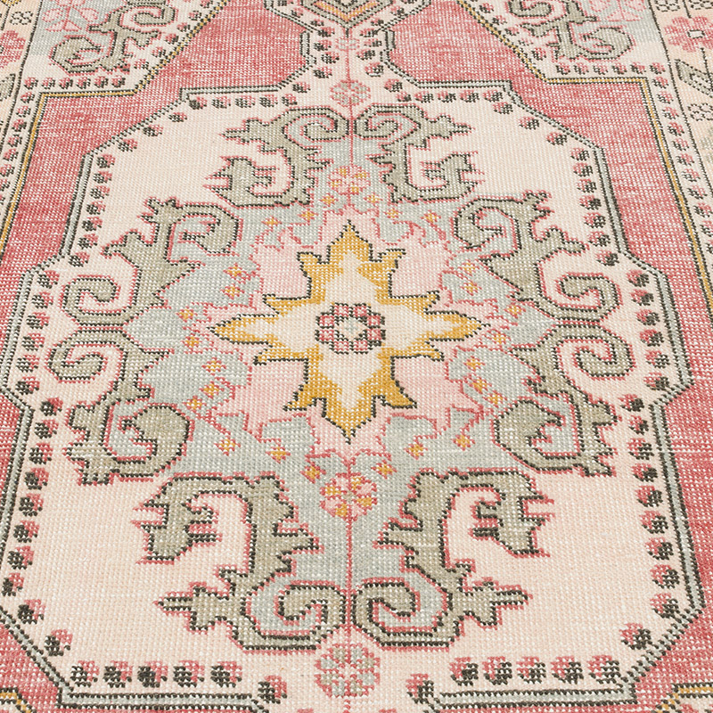 Alfombra Vintage Turca Anudada a Mano - 126 cm x 227 cm - K0090607