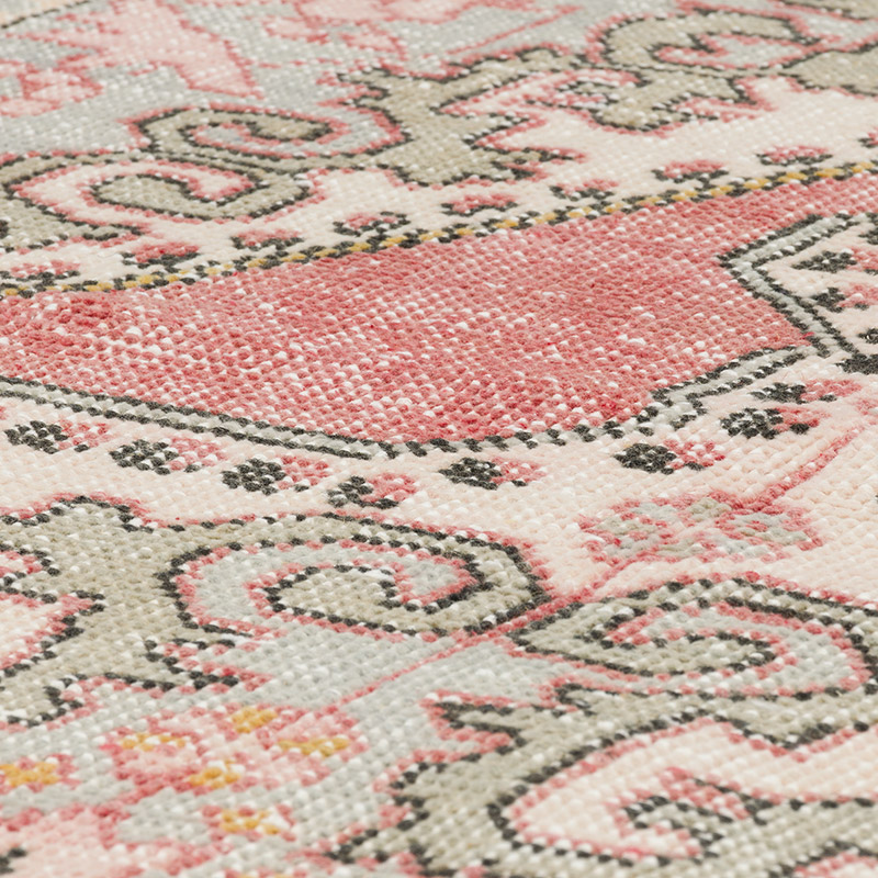 Alfombra Vintage Turca Anudada a Mano - 126 cm x 227 cm - K0090607