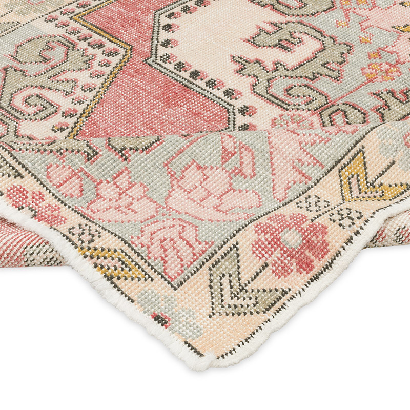 Alfombra Vintage Turca Anudada a Mano - 126 cm x 227 cm - K0090607