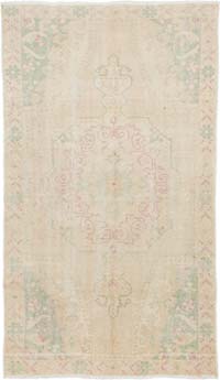 Vintage Turkish Hand-Knotted Rug - 4' 3" x 7' 1" (51" x 85")