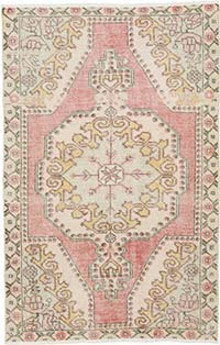 El Dokuma Vintage Halı - 132 cm x 201 cm