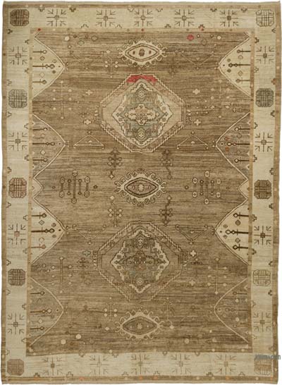 New Hand-Knotted Turkish Rug - 10' 3" x 14' 2" (123" x 170")